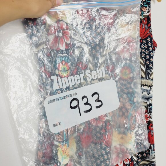 Women's Black Multicolored Floral Print Sleeveless Lightweight Casual Dress Sz L - Picture 7 of 7